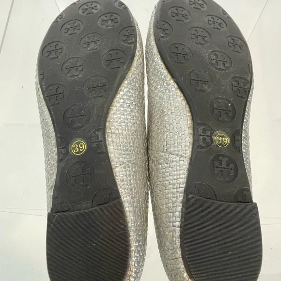 SILVER TORY BURCH BALLET FLATS - Picture 5 of 5